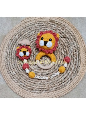 ASLAN ÇINGIRAK/DİŞ KAŞIYICI VE EMZİK ASKISI 2'Lİ SET