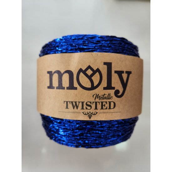 MOLY TWISTED METALİK KAĞIT İP -GECE MAVİ