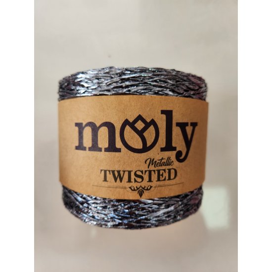 MOLY TWISTED METALİK KAĞIT İP -GRİ