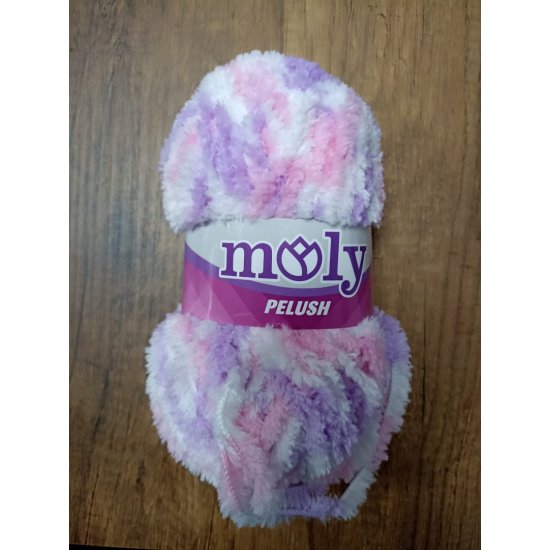 MOLY PELUŞ BATİK -PEMBEMORBEYAZ