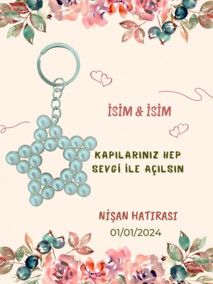  YILDIZ ANAHTARLIK KARTLI-30 ADET