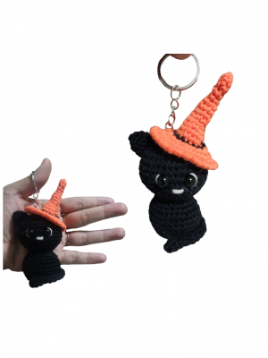 HALLOWEEN CAT/CADI KEDİ ANAHTARLIK