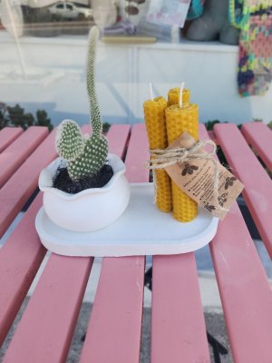 BALMUMU/ÇİÇEK SAKSI 3'LÜ SET