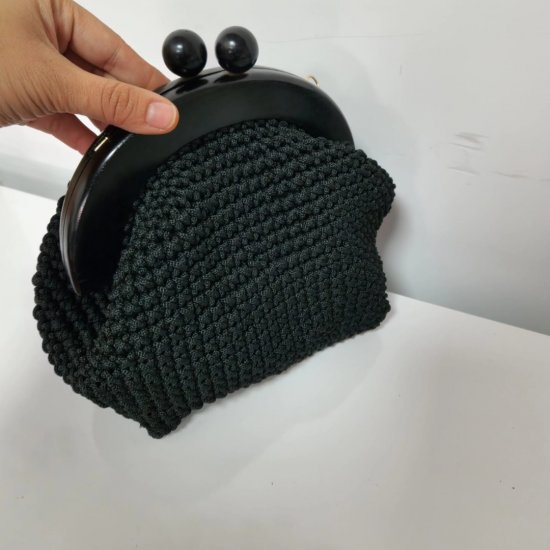 AHŞAP BURSLU MAKROME ÇANTA/22 CM AHŞAP BURSLU MAKROME ÇANTA/22 CM