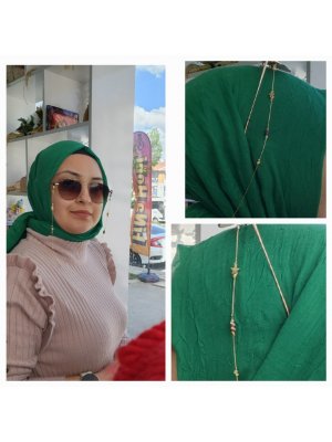 GÖZLÜK ZİNCİRİ-GOLD DORİKA VE YILDIZ