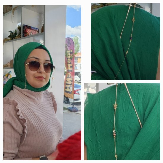 GÖZLÜK ZİNCİRİ-GOLD DORİKA VE YILDIZ