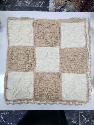 FİL YILDIZ MOTİFLİ  BEBEK BATTANİYE-100X100 CM