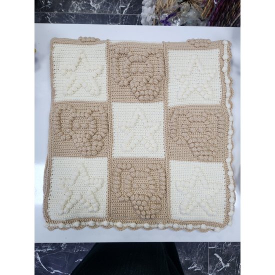 FİL YILDIZ MOTİFLİ  BEBEK BATTANİYE-100X100 CM